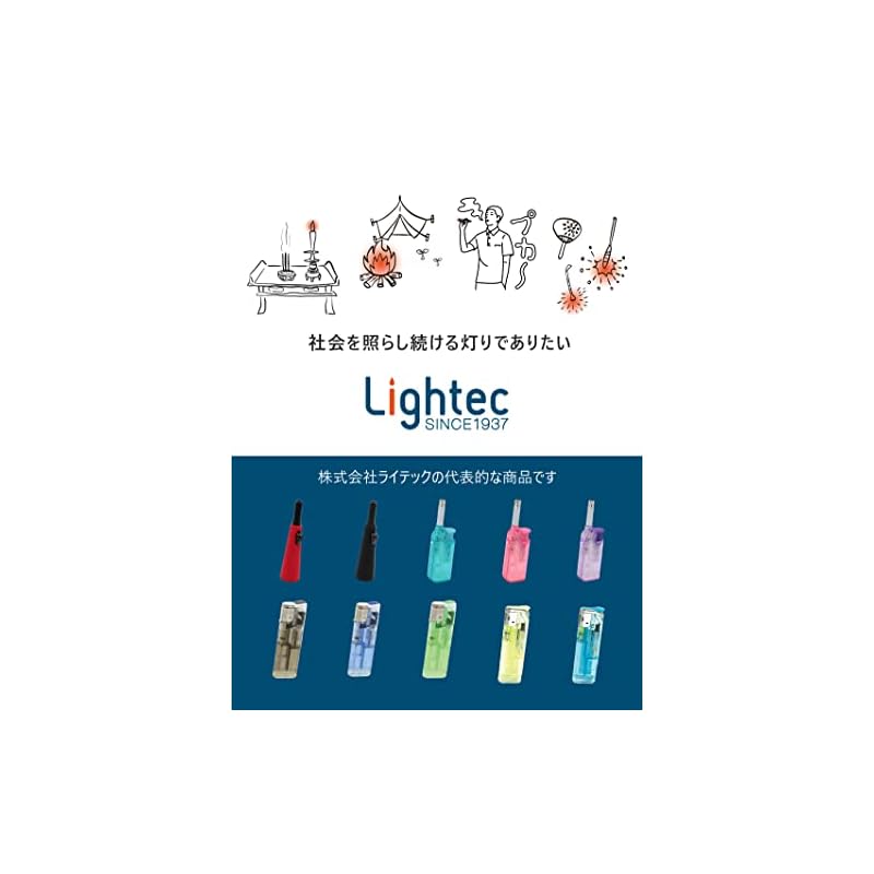 Lightec Chaka Chaka 3 Lighter, Clear, Disposable Ignition Sticks, 5-Color Set
