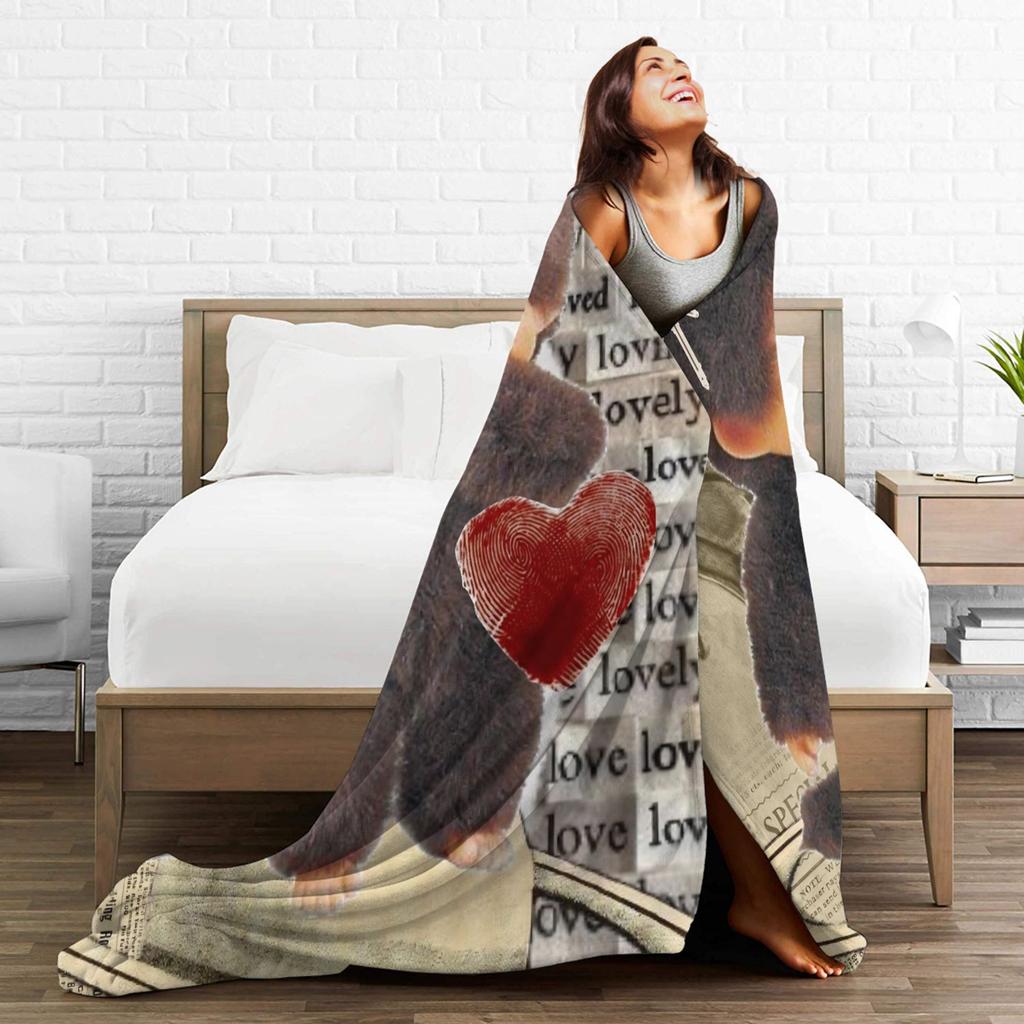 Monchhichis Kun Chan Pärchen Decke Niedliche Cartoon Flanell Tolle Warme Überwurfdecke für Bettwäsche Wohnzimmer Herbst/Winter Outdoor