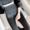 Women's Plus Size Slimming Shark Pants: Velvet-Lined Denim for Spring/Autumn