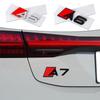 3D ABS Car Body Rear Trunk Stickers A3 A4 A5 A6 A7 A8 Emblem For Hot Sline TT RS7 A6L RS3 RS4 Auto Tail Badge Replacement Decal