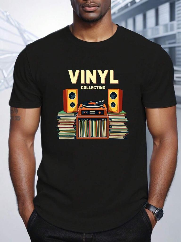 Unisex's Vintage Turntable Graphic T-Shirt