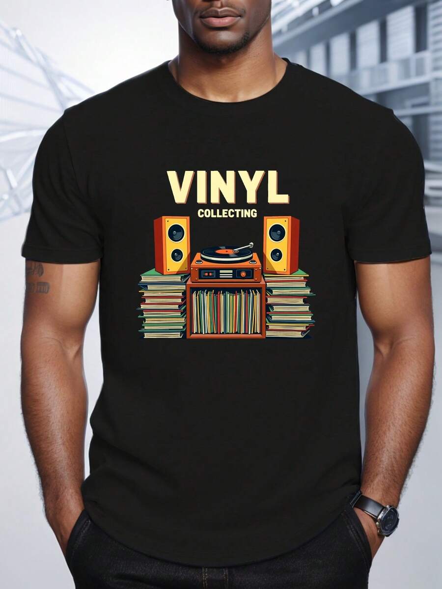 

Unisex s Vintage Turntable Graphic T-Shirt XXXL