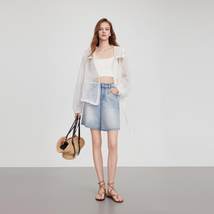 ELLE Casual Minimalist Comfortable Versatile Cropped Jacket Women jackets EF51967