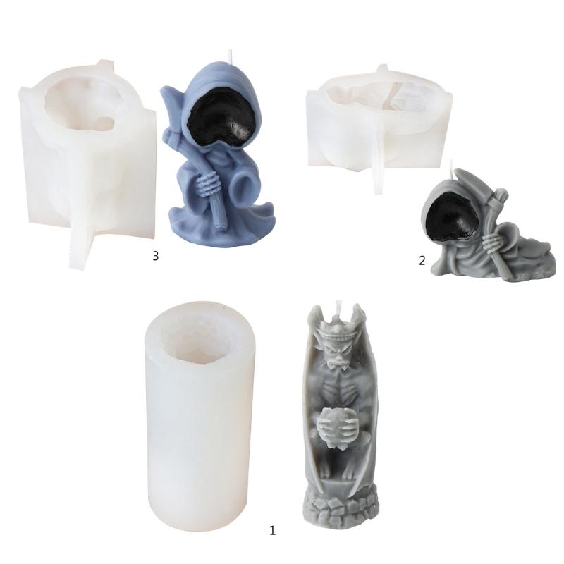 Multifuntional Silicone Molds Artistic Molds Death Shape Silicone Candle Molds Easy Demolding Mold for Handmade Candle