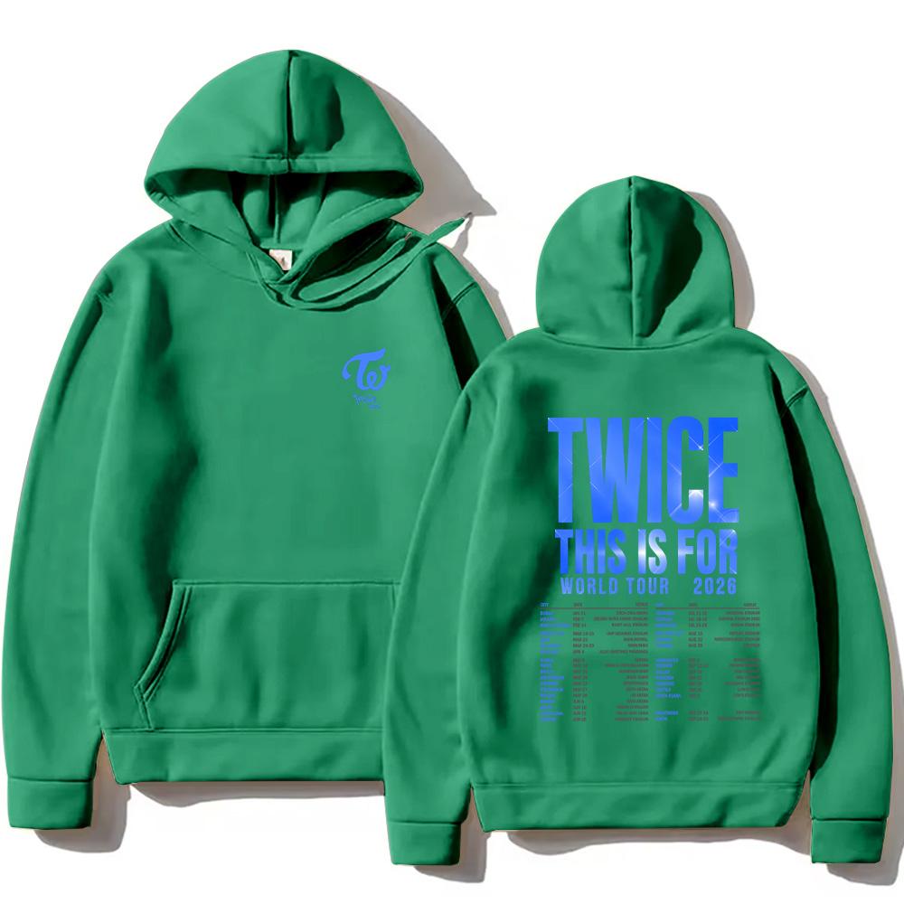 KPOP Twice Hoodies Twice Dies ist für die Welttournee 2026 Pullover Damen Herren Ästhetisches Grafik-Sweatshirt Kleidung