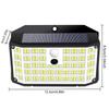 176 LED Solar Lights Outdoor Waterproof Motion Sensor Solar Powered Flood Lights Security Wall Lights  3 Modes Yard Deck Garden