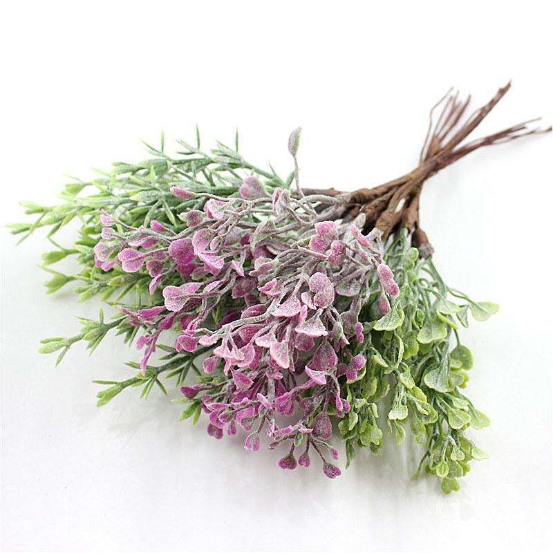 Fake Branches Simulati Leaf Wedding Props Home Artificial Landscaping Pine Needle Berry Hang Frost Flower Tree Branches Leaves