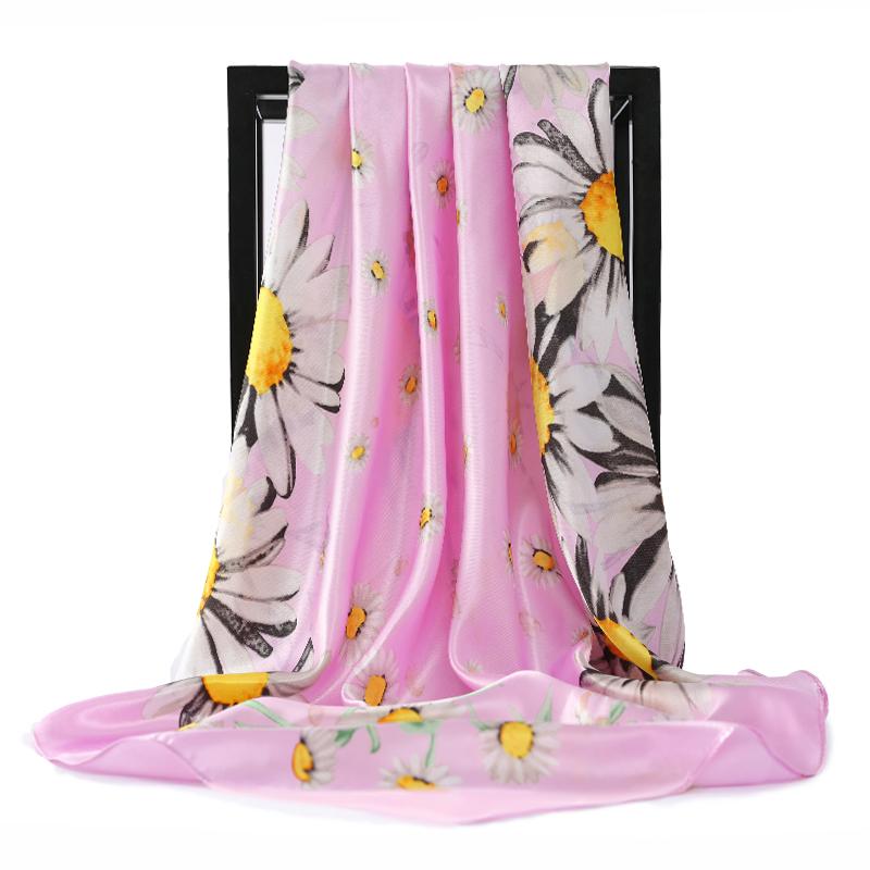 

Модные шелковые шарфы на все четыре сезона Европа и Америка Квадратный платок Новый принт 90X90СМ Роскошные шали Популярные банданы от солнца 90X90CM