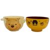 Disney the Pooh Soup Bowl and Rice Bowl "Winnie Pooh" (Crayon Touch) Set, Mini, SAN3003-7