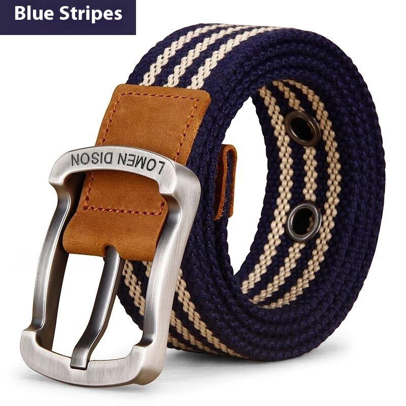 Canvas Belts for Men and Women, Casual Belts, Korean Style Student Pin Buckle Belts