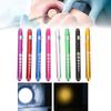 Portable Medical Led Penlight With Pupil Gauge Ruler With Battery Mini Flashlight White+Yellow Light For Doctor Nurse Diagnosis