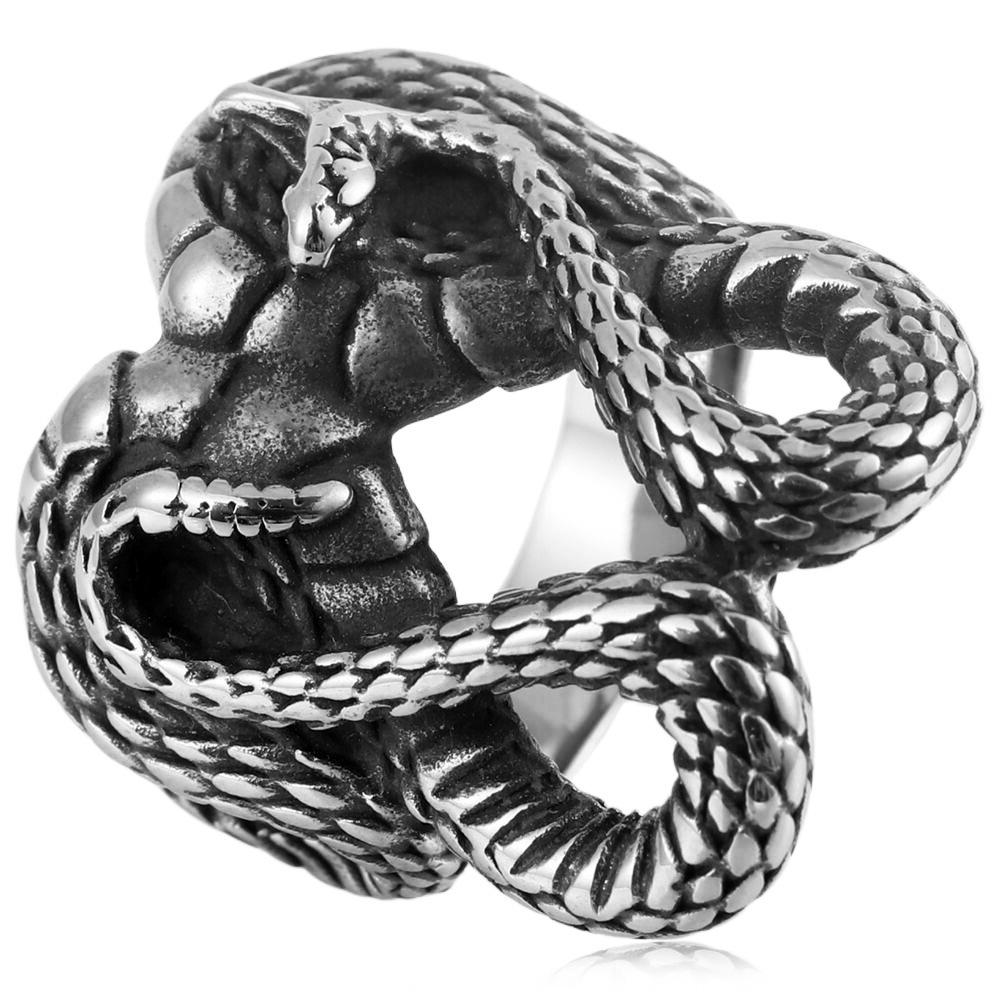 2026 Snake Ring, European and American Retro Men's Ring.