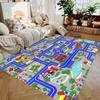 Interactive City Traffic System Kids Rug Educational Road Play Carpet Safe Learning Mat for Childrens Bedroom Living Room
