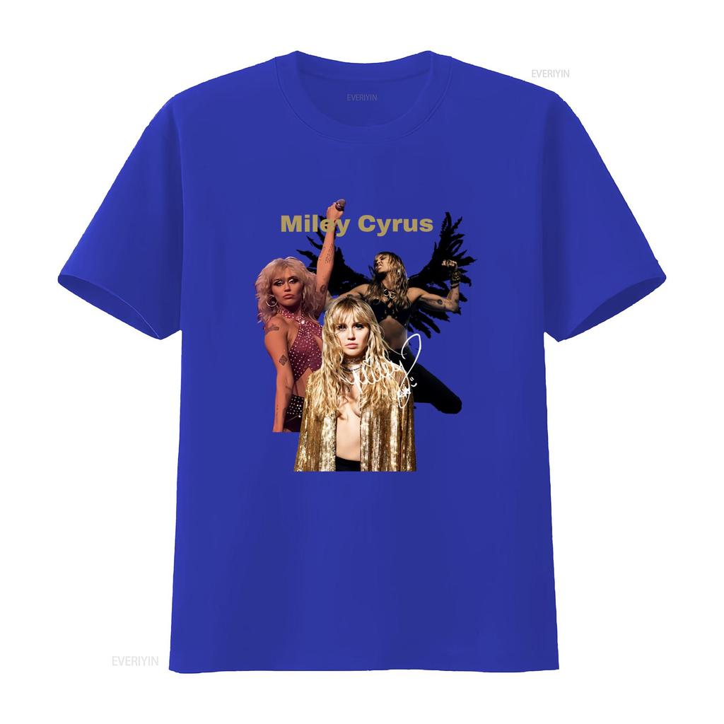 Miley Cyrus Print  Cotton T Shirt All Sizes S 5XL G188 Vintage Washed Fashion Unisex Breathable Homme Casual Graphic Streetwear