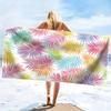 Tropical Palm Leaves Pattern Beach Towel Highly Absorbent Quick-Drying Soft Lightweight Perfect for Yoga Pilates Camping Travel