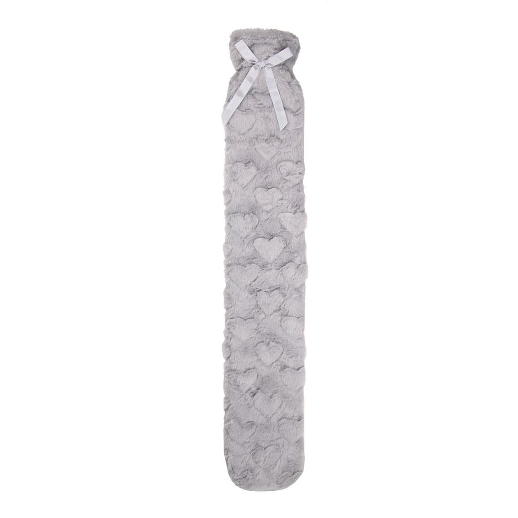 K Collection Heart Extra Long 2L Hot Water Bottle And Cover