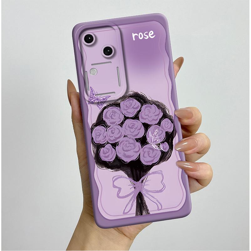 For Vivo V30 V2318 Casing Liquid Soft Silicone Aesthetic Luxury Cover Full Protective Shell For Vivo V 30 V30 Pro 5G Phone Case