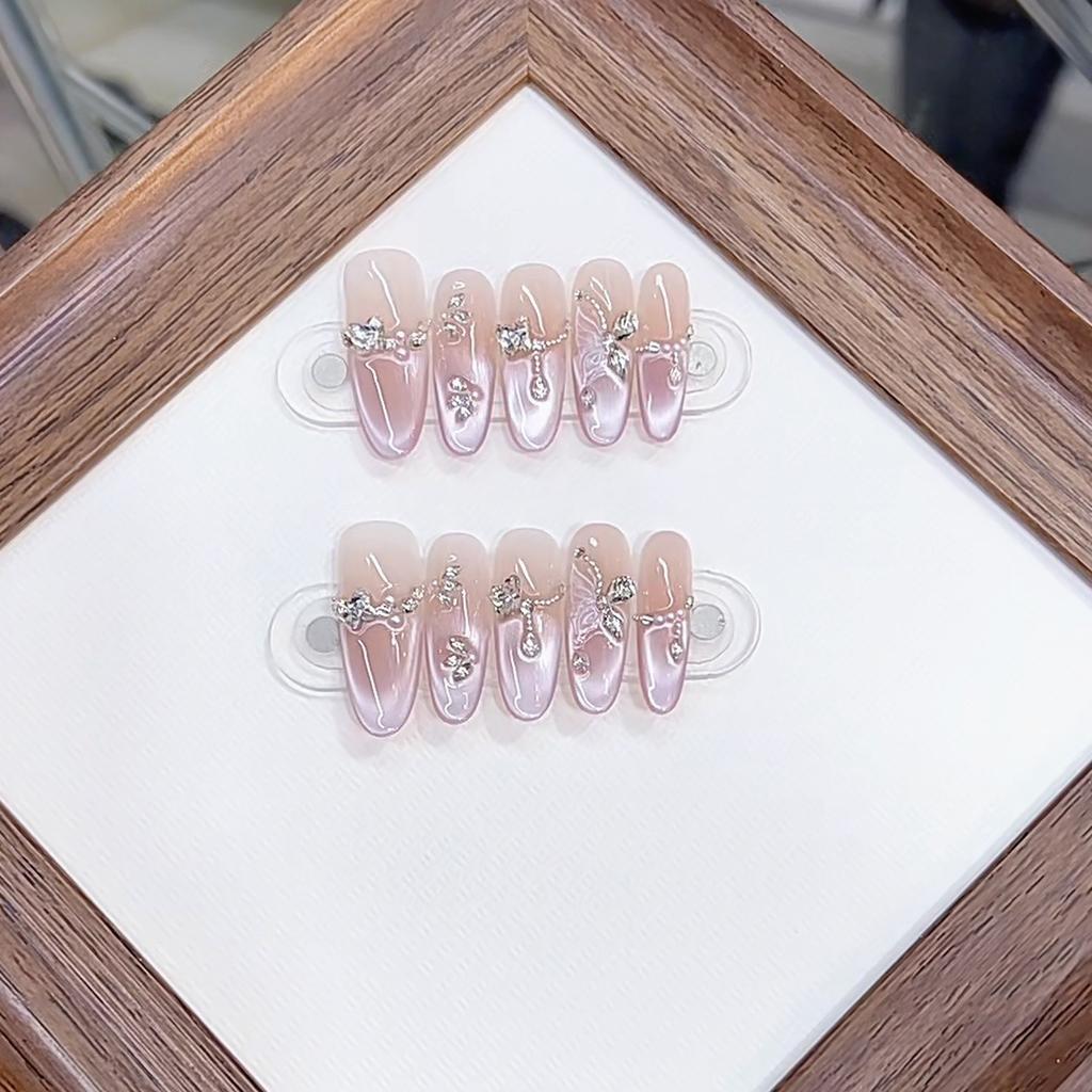 Hand-woven Armor Butterfly Flying Three-dimensional Hand-painted Relief Butterfly Pure Temperament Manicure Patch