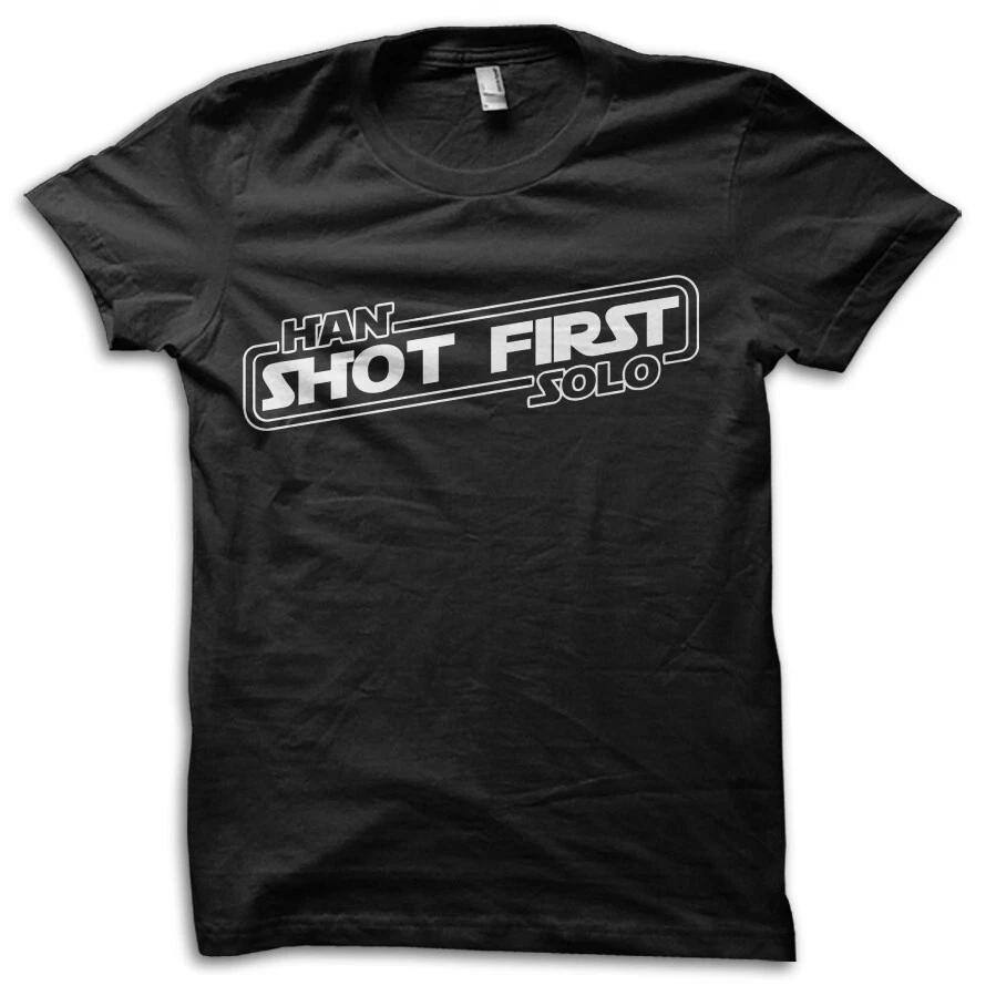 Han Solo Han Shot First Parody Sci-Fi Inspired by Star Wars T-shirt M5570 S