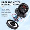 Solar Powered Speeding Wheel Car Air Freshener • Auto Rotating Dashboard Ornament • Cologne Scent for Men • Car Perfume Decor