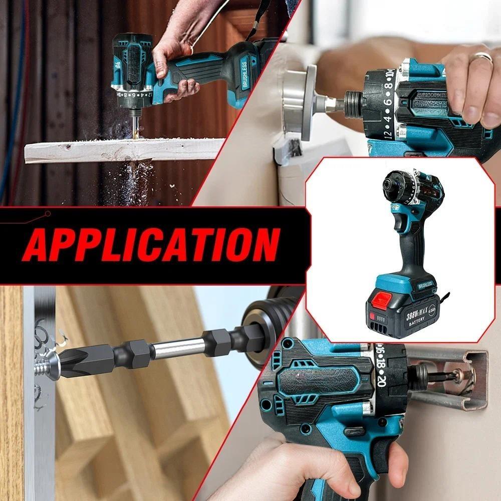 20+1 Torque Brushless Electric Screwdriver Rechargeable Cordless Electric Drill Screw Driver Household Power Tool Set