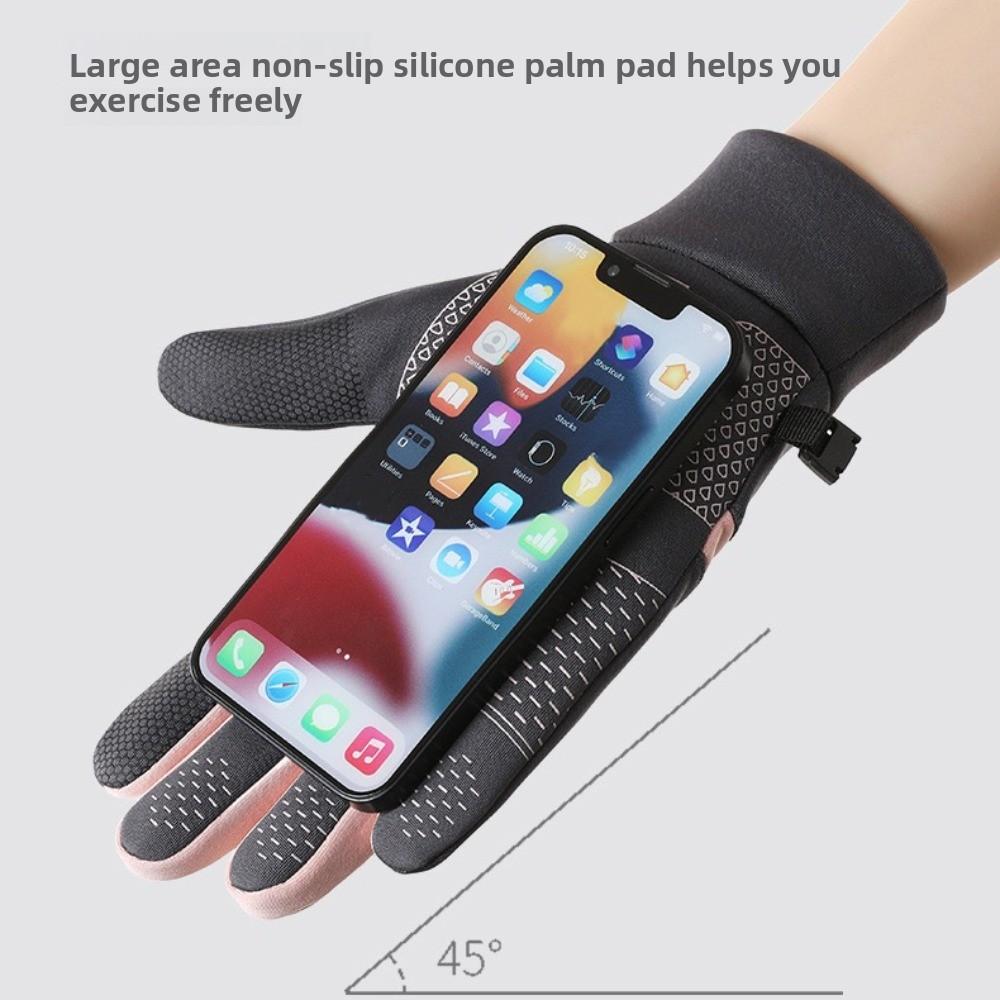 Lock Buckle Winter Cycling Gloves Warm Outdoor Gloves Mountaineering