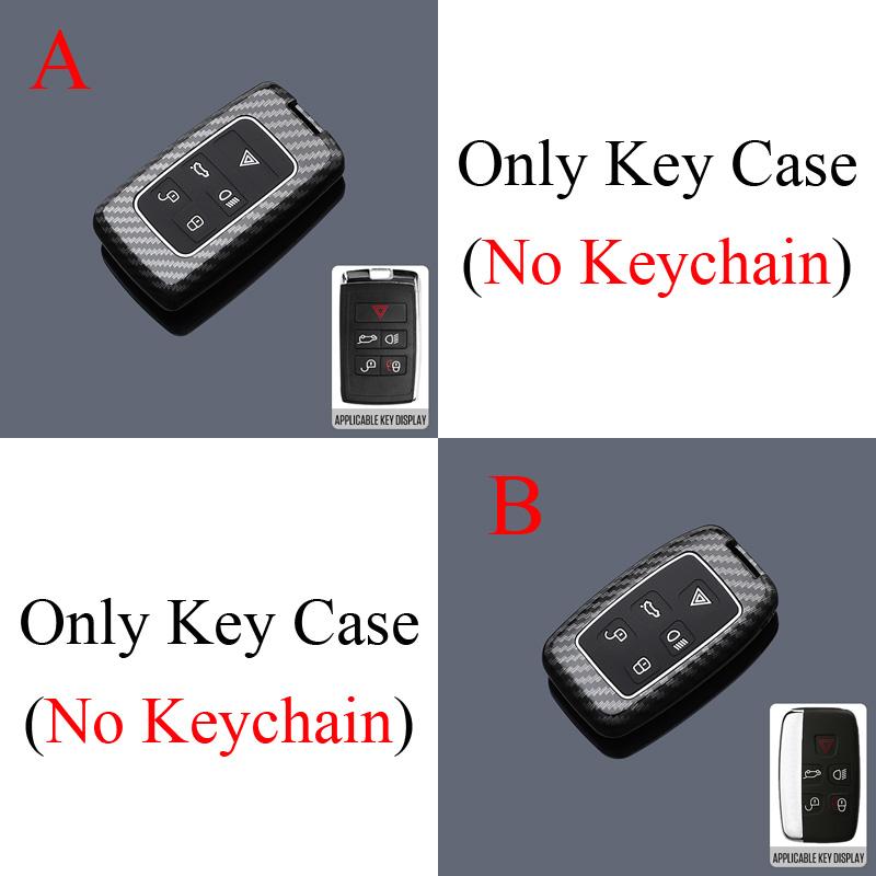 5 Buttons Carbon Style ABS Car Key Case Cover Fob for Land Rover Range Rover Evoque Discovery Sport Velar Jaguar XE E-PACE XF