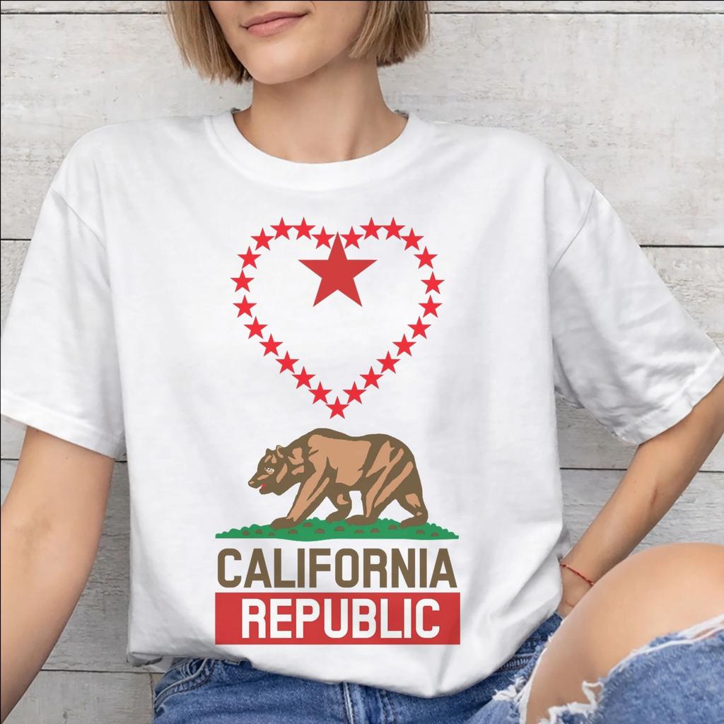 Republic California Accessories Men Women T Shirt Cotton Tee Print Tops Tshirt