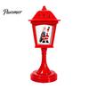 Desktop Healing Decoration Christmas Snow Sphere Lamp, Retro Street Lamp Design, Santa Home Interior Accents Snowman Tree Night Light for Bedroom,