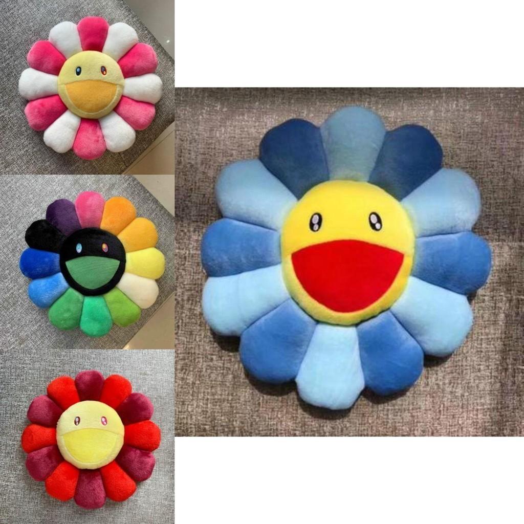 Vícebarevný 40cm Takashi Murakami Duha Květina Polštář Plyšový S Usměvavými Tvářemi