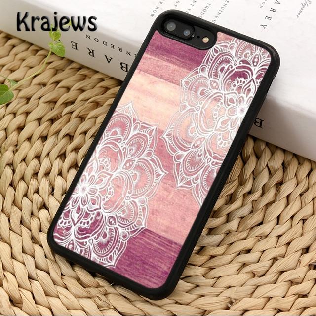 Mandala Wood Floral For iPhone 17 Air 16 Phone Case Cover 15 14 plus 12 13 pro max coque Shell Fundas
