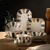Japanese Style Ceramic Plates Household 7~8 Inch High End Underglazed Colour Sushi Dish New Aesthetic Vintage Kitchen Tableware
