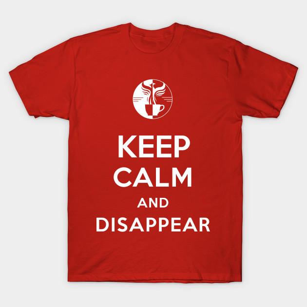 

Men Black Print T-shirt Keep Calm And Disappear No-Cut Transfer Paper Print Cotton Tshirt 4XL червоний