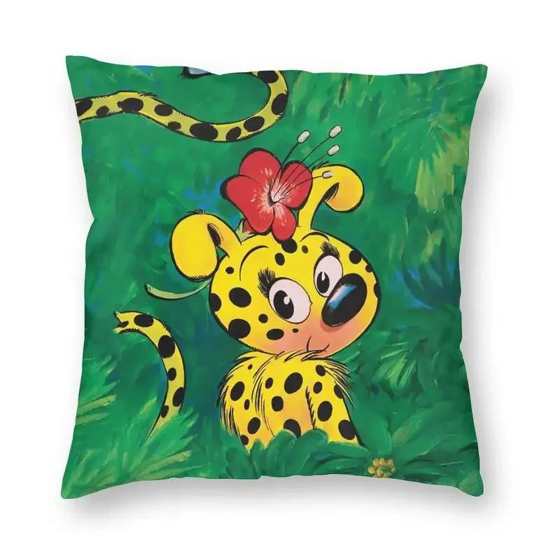 Чехол на подушку Marsupilami 40x40 декоративный принт с героями мультфильмов аниме подушка для дивана двухсторонняя 30x30cm 1190₽