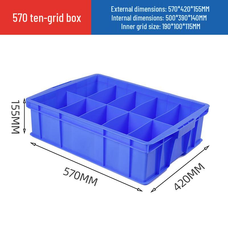Rectangular Compartmentalized Plastic Storage Box