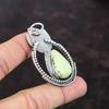 Lemon Chrysoprase Pendant Handmade Antique Jewelry 925 Sterling Silver Pendant Ethnic Jewelry Gemstone Pendant Gift For Women Unique Pendant