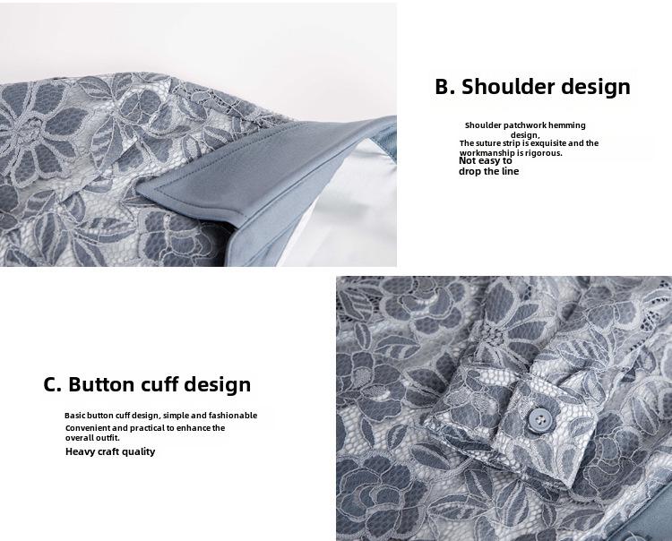 Φόρεμα Καρντιγκάν με Κεντητό Λουλούδι Μεγάλο Μέγεθος - Ελαφρύ Ώριμο Στυλ, Χρώμα Αντίθεσης, Συλλογή Άνοιξη/Φθινόπωρο 2015 για Γυναίκες με Πλούσιες Καμπύλες