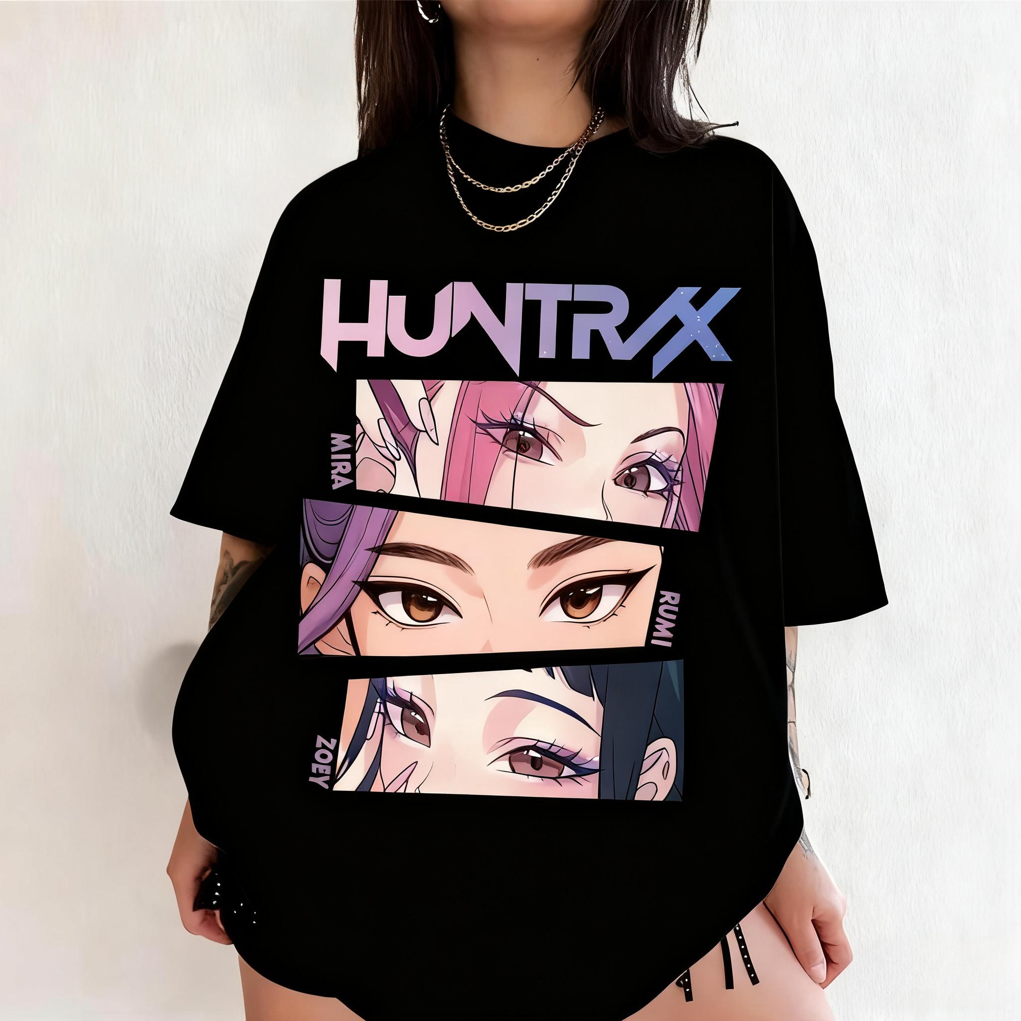 Kpop Demon Hunters T Shirt Comfort Colors Tee Huntrix Girl Shirt Gift for Kpop Fan Mira Rumi Joey Idol Group Huntrix Merch Tops S