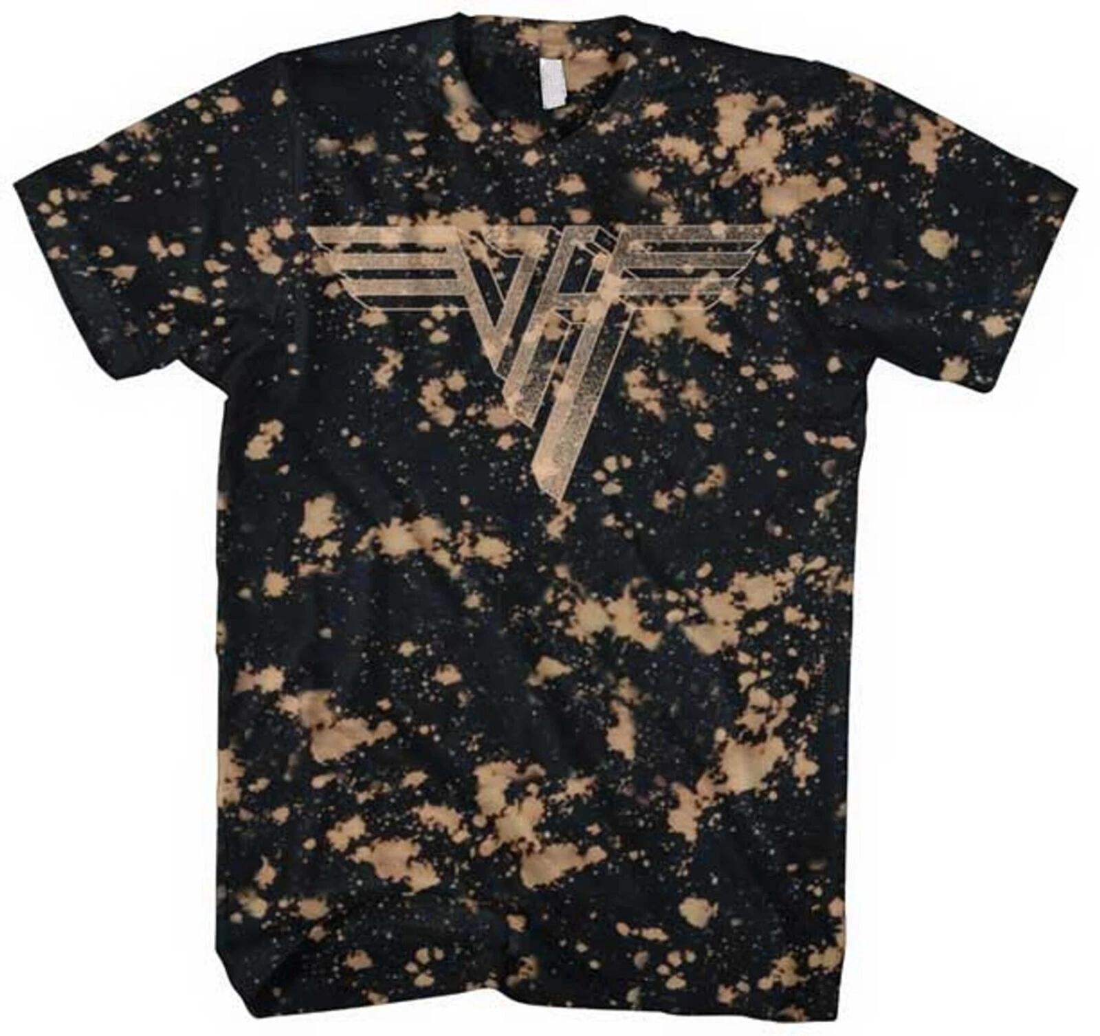 VAN HALEN cd cvr CLASSIC LOGO BLEACHED Official SHIRT XL New 1984 I II diver 2XL