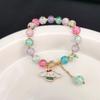 Sanrio Christmas Popcorn Beaded Bracelet W/ Cinnamoroll & Kuromi - Cute Cartoon Design for Students and Besties