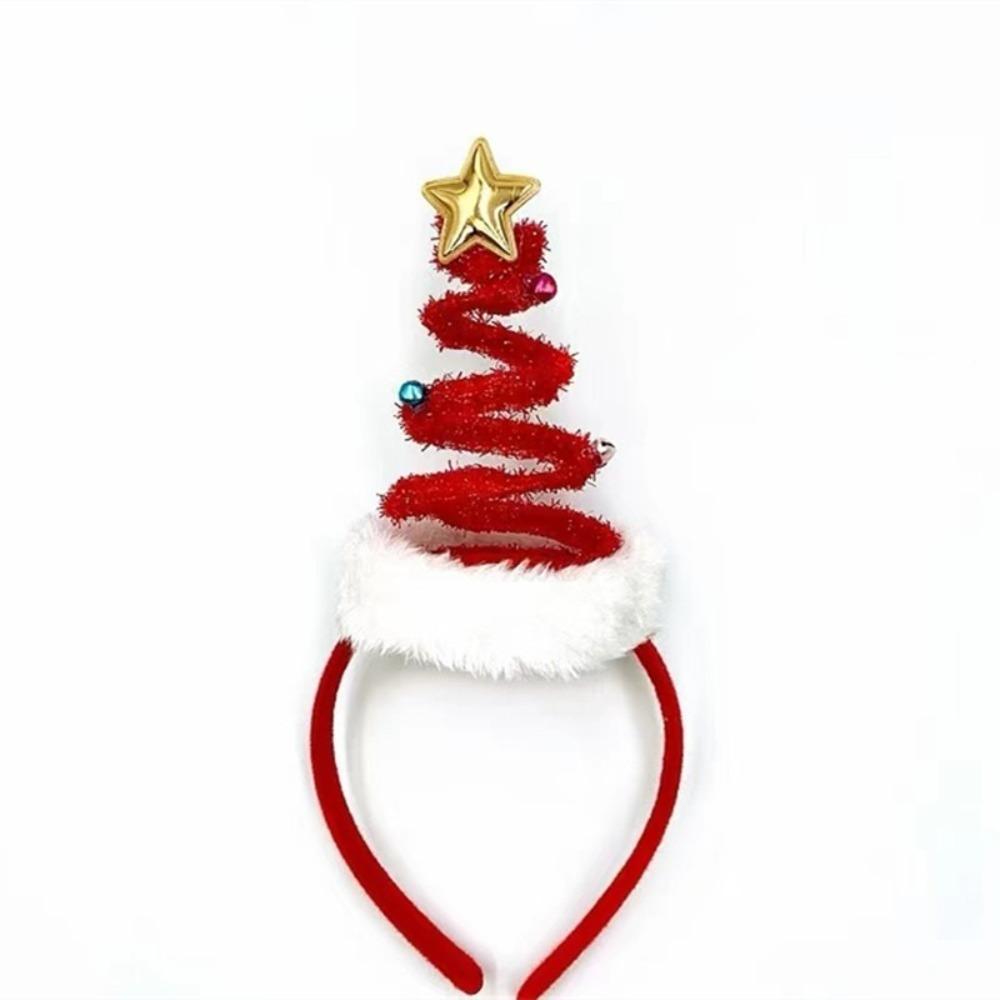 Santa's Hat Christmas Tree Hair Hoop Spring Children Headwear  Xmas Hair Accessories