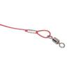 10Pcs 50cm Fishing Wire Rigs Leaders Anti Bite Fishing Line Leaders with Swivels Ine Leaders Red
