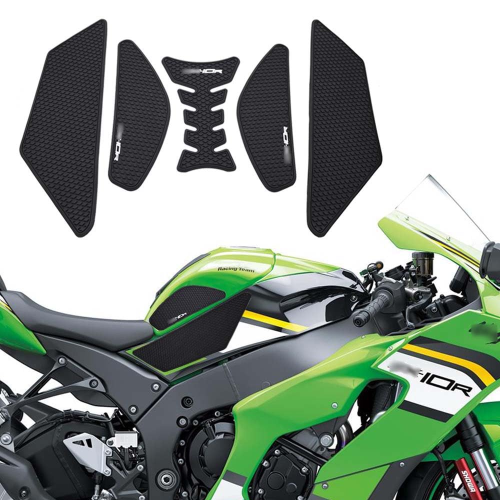 For ZX10R ZX-10R zx10r ZX 10R 2011-2025 Motorcycle Tank Pad Black Set Knee Grip Pad Tank Protector Pad Tank Traction Pad