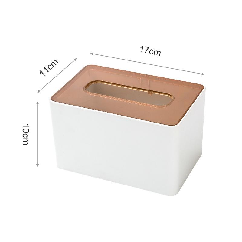 Clear Punch-Free Wall-Mounted Tissue Box for Bathroom or Living Room