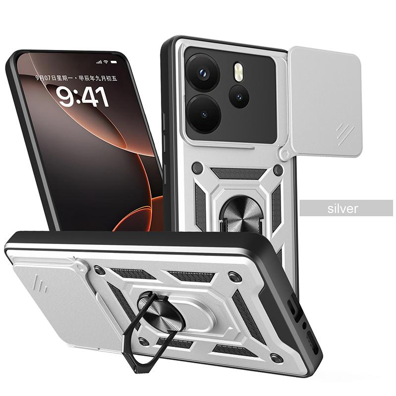 Para Xiaomi Redmi Note14 pro plus Funda Armadura a Prueba de Golpes 4G/5G con Soporte para Coche - Protección Lente de Cámara Cubierta de Teléfono