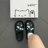 Cartoon Small Fish Thick-soled Heightened Comfortable Non-slip Bag Head Cool Slippers Summer New Beach Vacation Hole Shoes