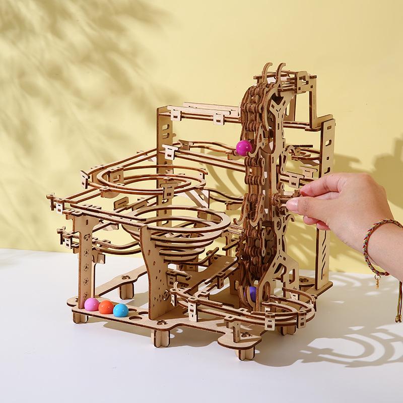 3D Holzpuzzle Lernspielzeug: DIY Kreativer Zeit- und Raumtunnel