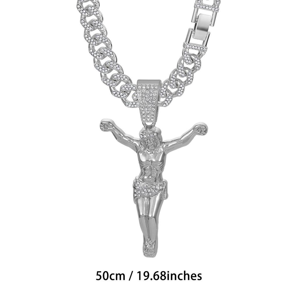 Men's Large Cuban Necklace: Full-Body Hip Hop Portrait with European American Style