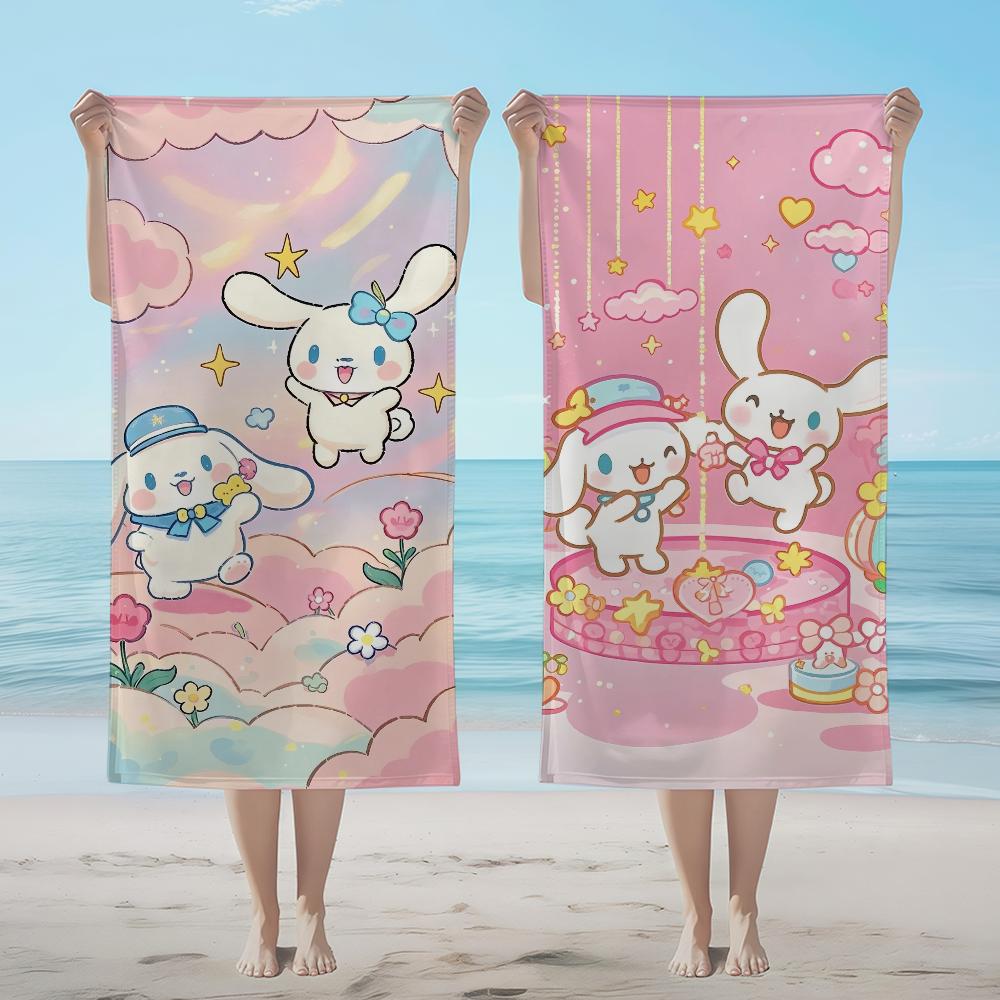 Towel SRO Textile Bathrobe C-CinnamorollS Beach Quick-Drying Lightweight Portable Camping Swim Dreamy Pool Cute Travel