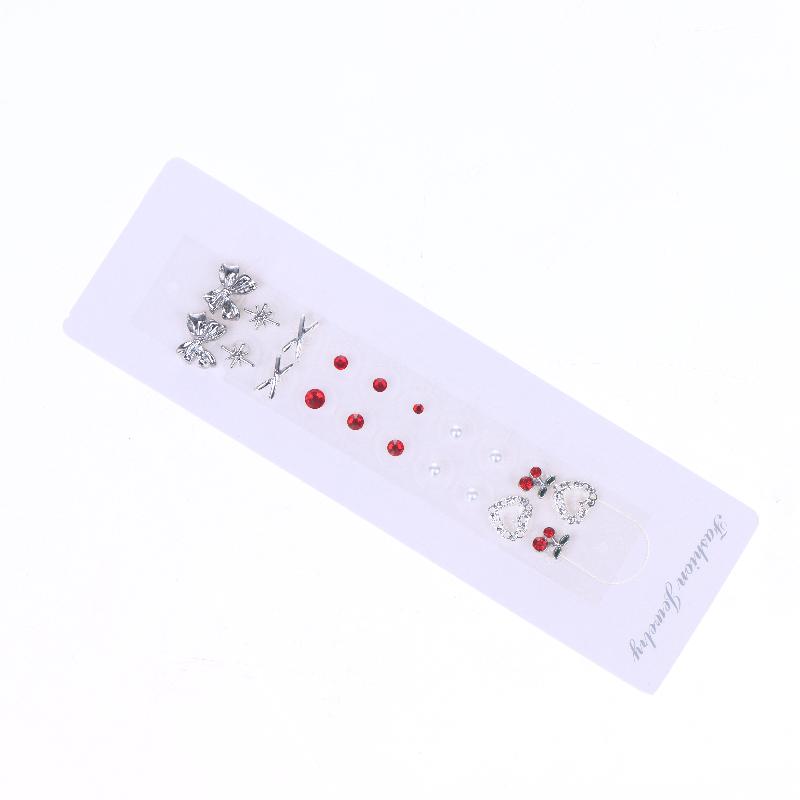20Pcs/Sheet  Heart Cherry Bow  Ear Point Stickers Ear Pressure Stick Acupuncture Auricular Ear Stickers Massage